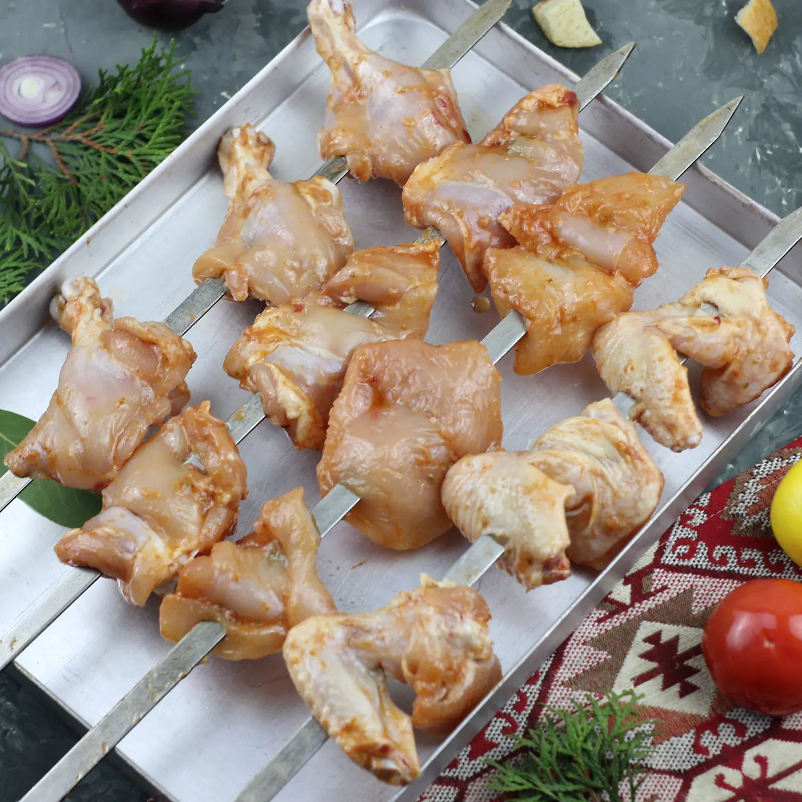 Kabob uchun tayyor go'sht